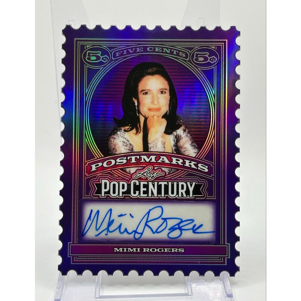 2026 Leaf Pop Century Mimi Rogers Postmarks Prismatic Purple Auto 7/7 SP